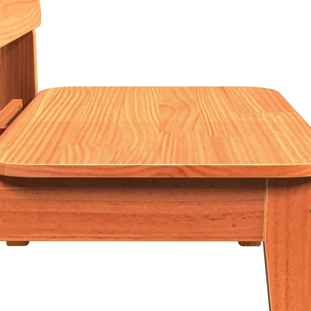 Cadeiras de jardim 2 pcs 60x52,5x72cm pinho maciço castanho-mel
