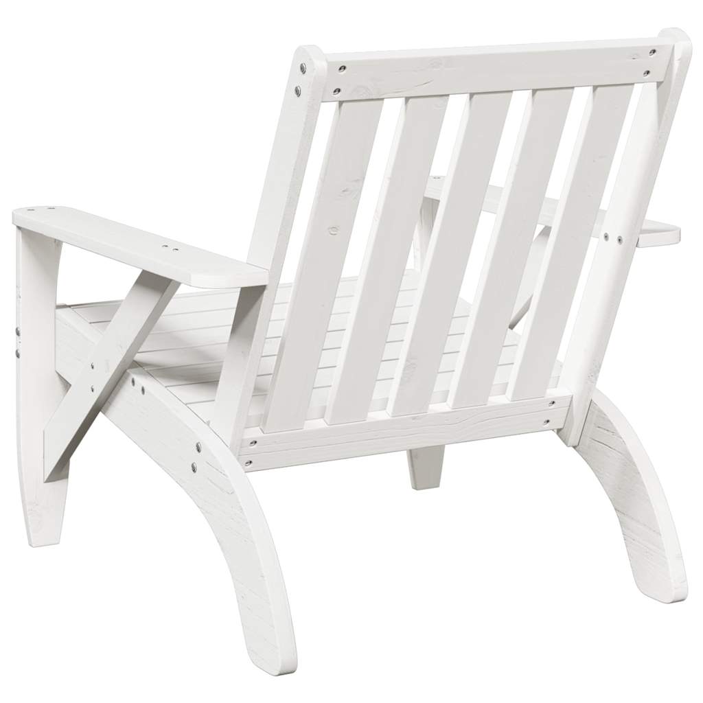 Cadeira de jardim Adirondack 75x77x77 cm pinho maciça branco