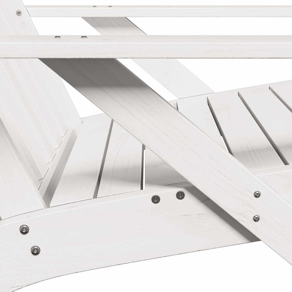 Cadeira de jardim Adirondack 75x77x77 cm pinho maciça branco