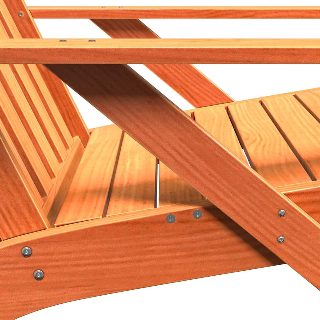 Cadeira jardim Adirondack 75x77x77cm pinho maciça castanho-mel