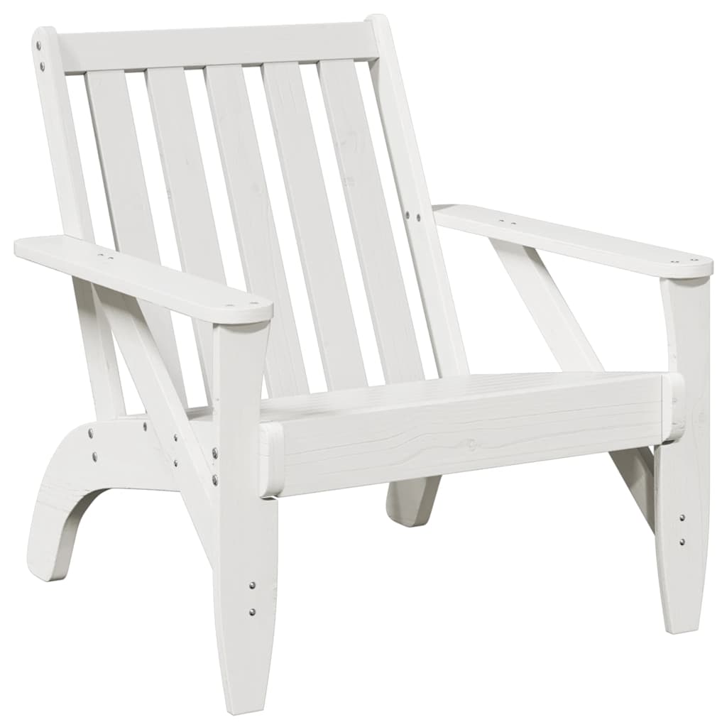 Cadeiras jardim Adirondack 2 pcs 75x77x77cm pinho maciça branco