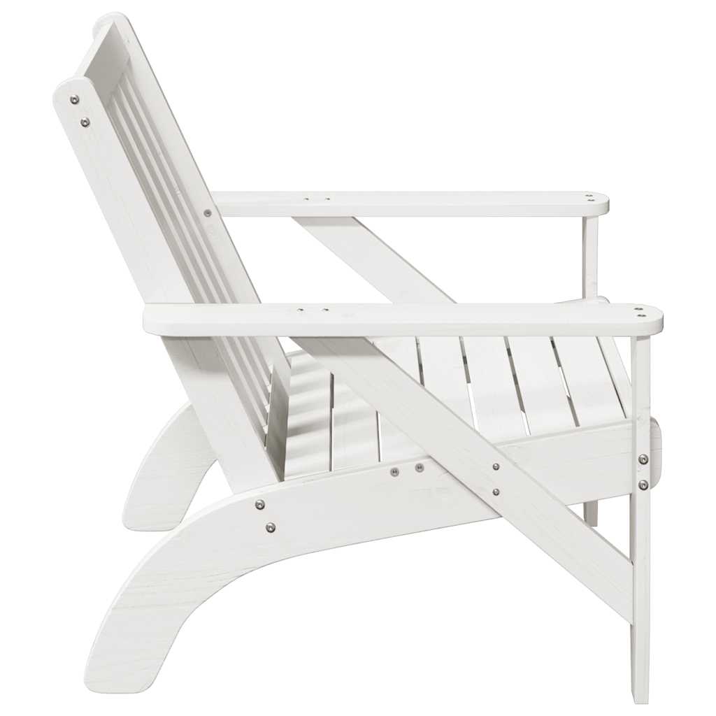 Cadeiras jardim Adirondack 2 pcs 75x77x77cm pinho maciça branco