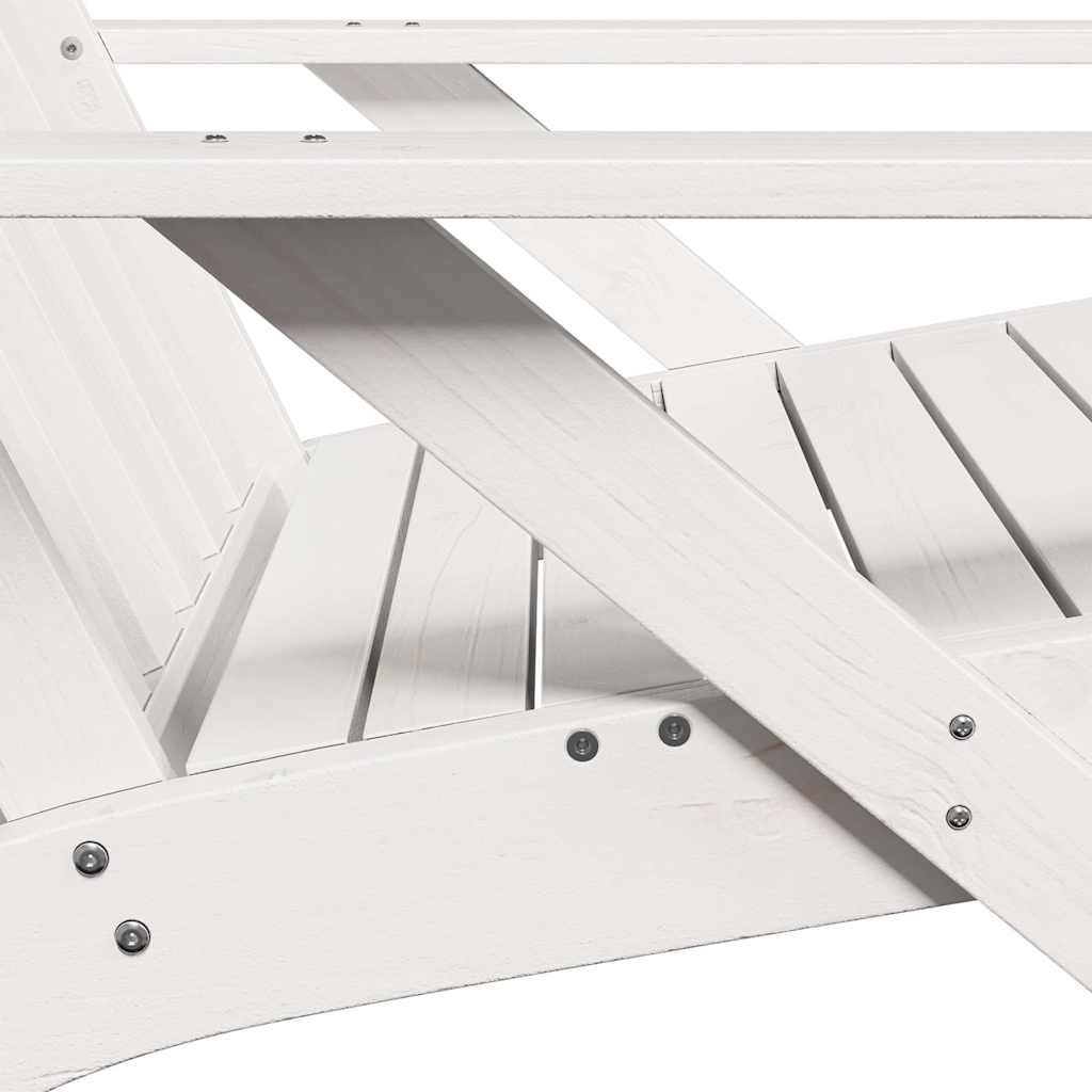 Cadeiras jardim Adirondack 2 pcs 75x77x77cm pinho maciça branco