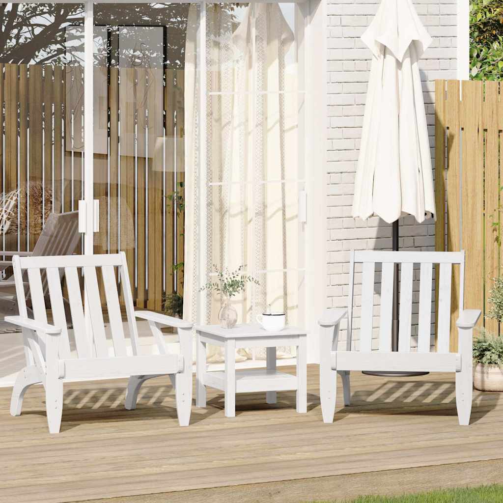 Cadeiras jardim Adirondack 2 pcs 75x77x77cm pinho maciça branco