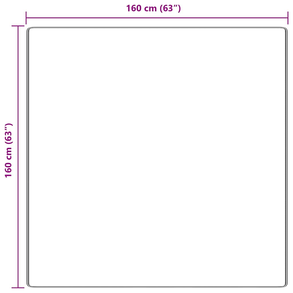 Tapete Shaggy Antiderrapante Creme 160 x 160 cm PP