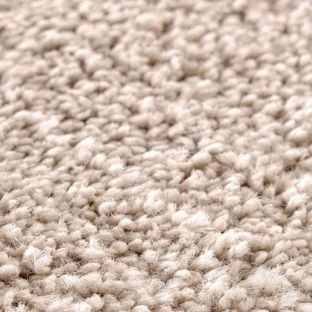 Tapete Shaggy Antiderrapante Creme 90 x 90 cm PP