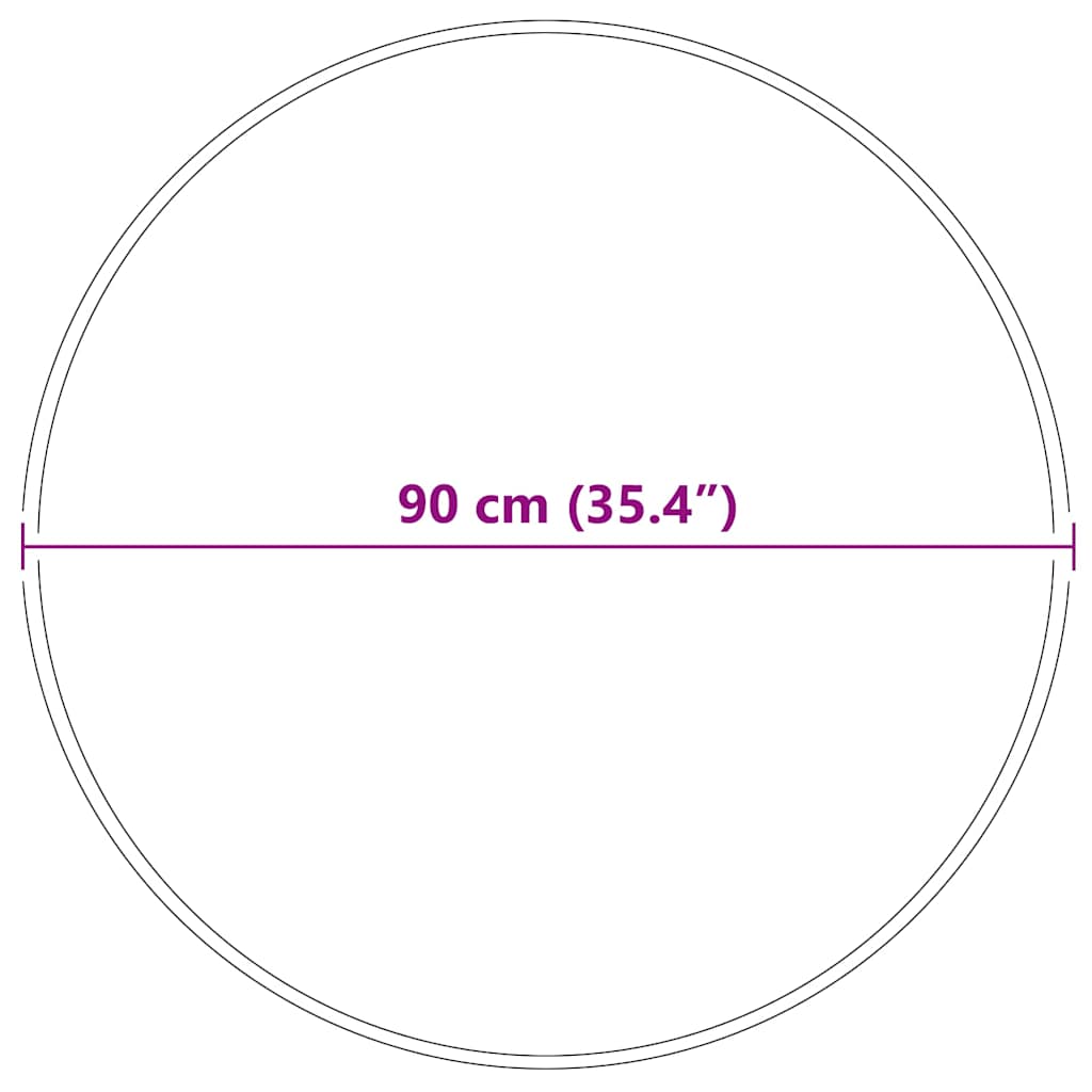 Tapete Shaggy Antiderrapante Creme 90 x 90 cm PP