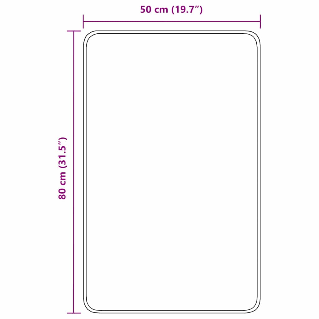 Tapete de Banho Antiderrapante Vermelho 50 x 80 cm PP