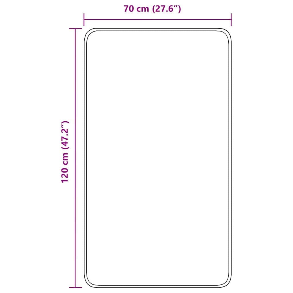 Tapete de Banho Antiderrapante Cinza Escuro 70 x 120 cm PP