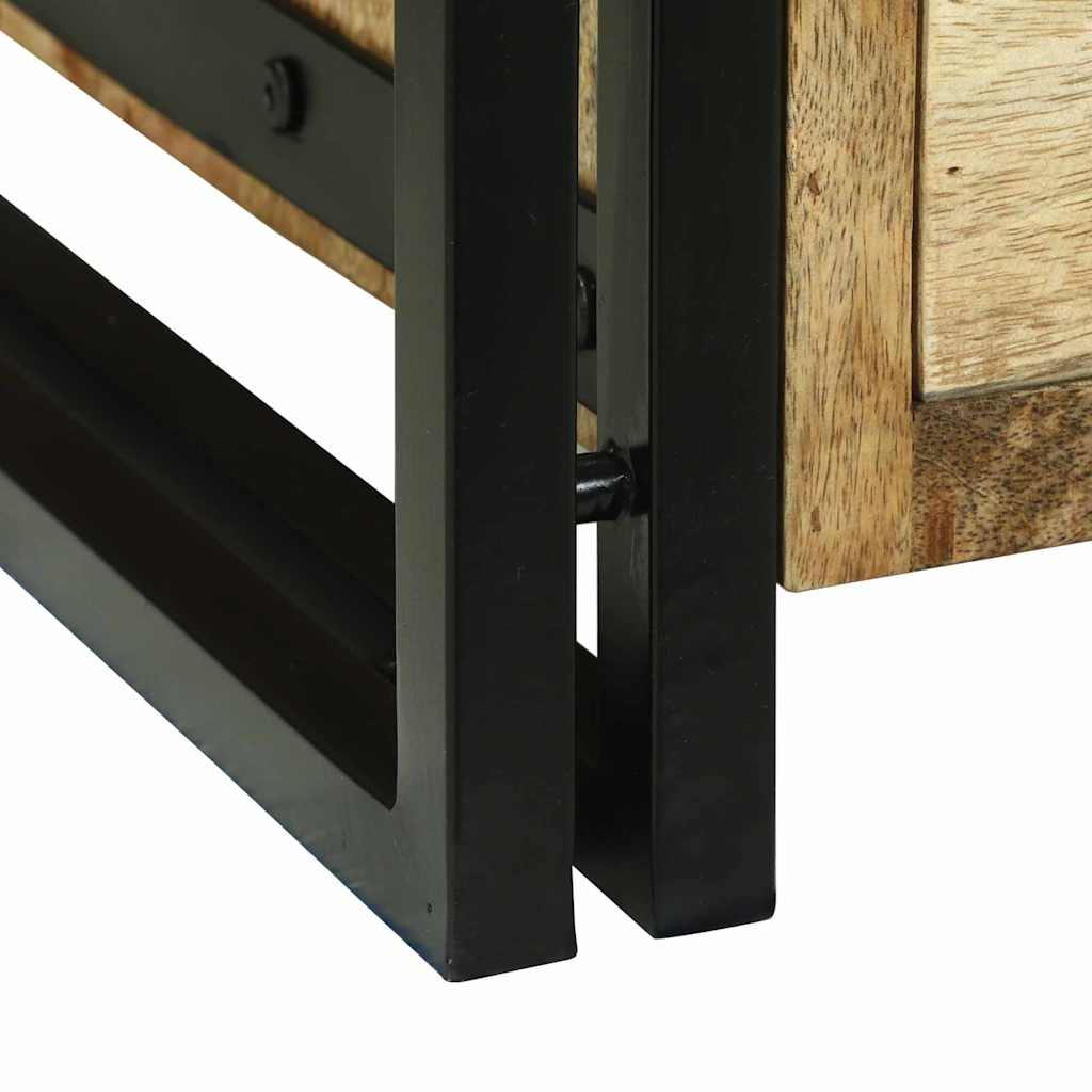 Mesa de centro Castanho Madeira de mangueira áspera maciça