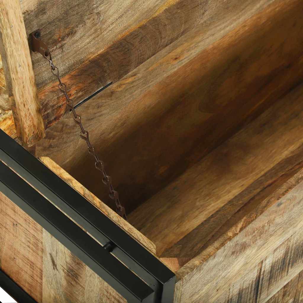 Mesa de centro Castanho Madeira de mangueira áspera maciça