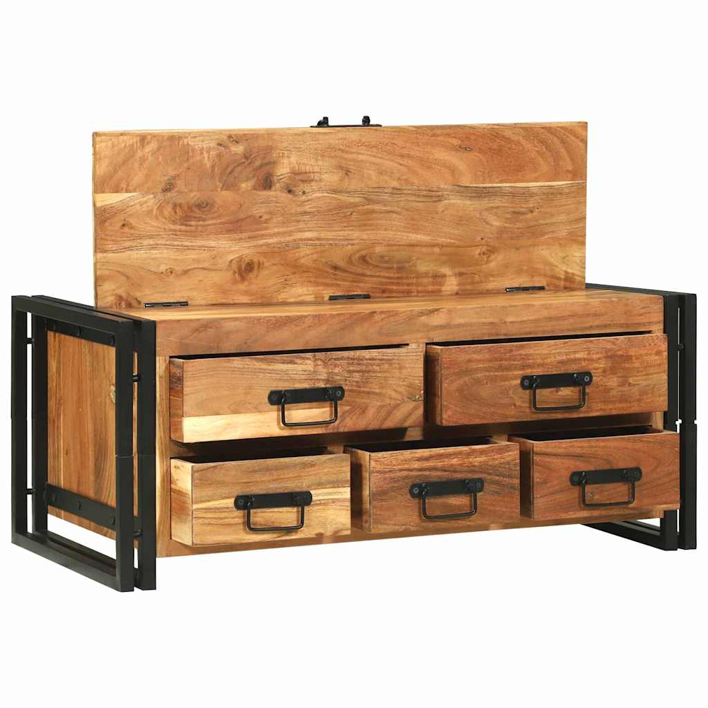 Mesa de centro com gaveta Castanho Madeira de acácia maciça