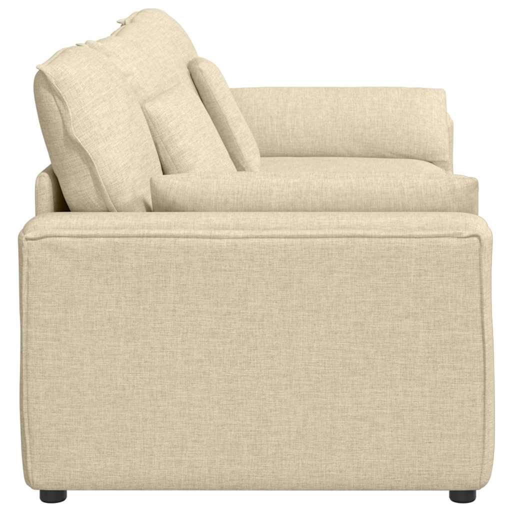 Sofá modular com almofadas creme