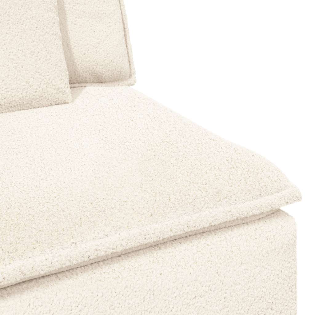 Sofá modular com almofadas creme