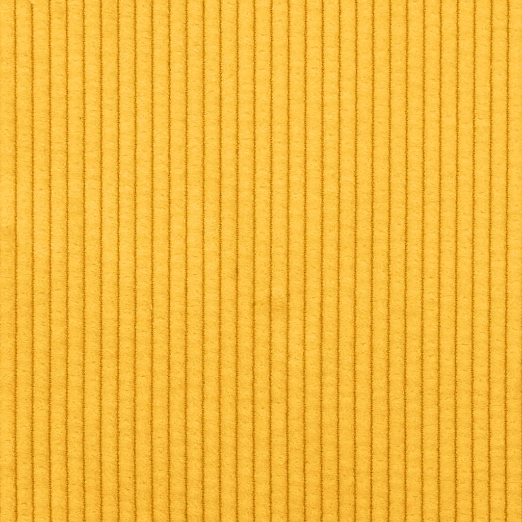 Sofá modular com almofadas tecido corduroy amarelo-claro