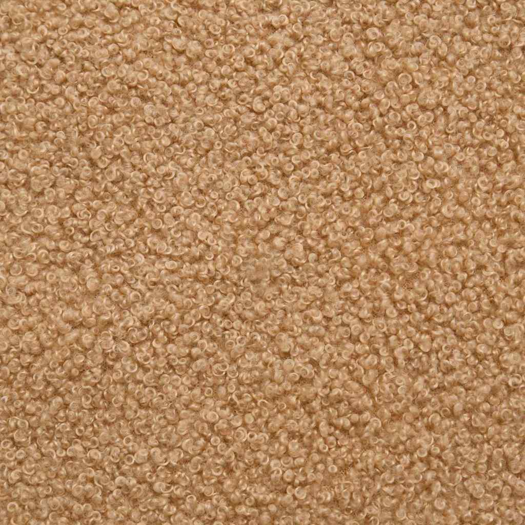 Sofá modular com almofadas tecido tipo lã encaracolado bege