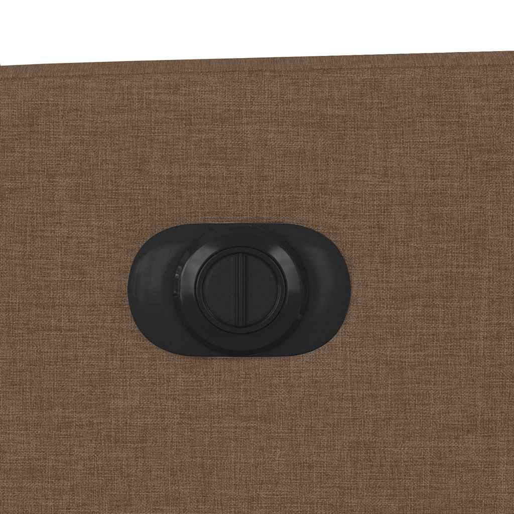 Poltrona de massagens reclinável elétrica tecido castanho