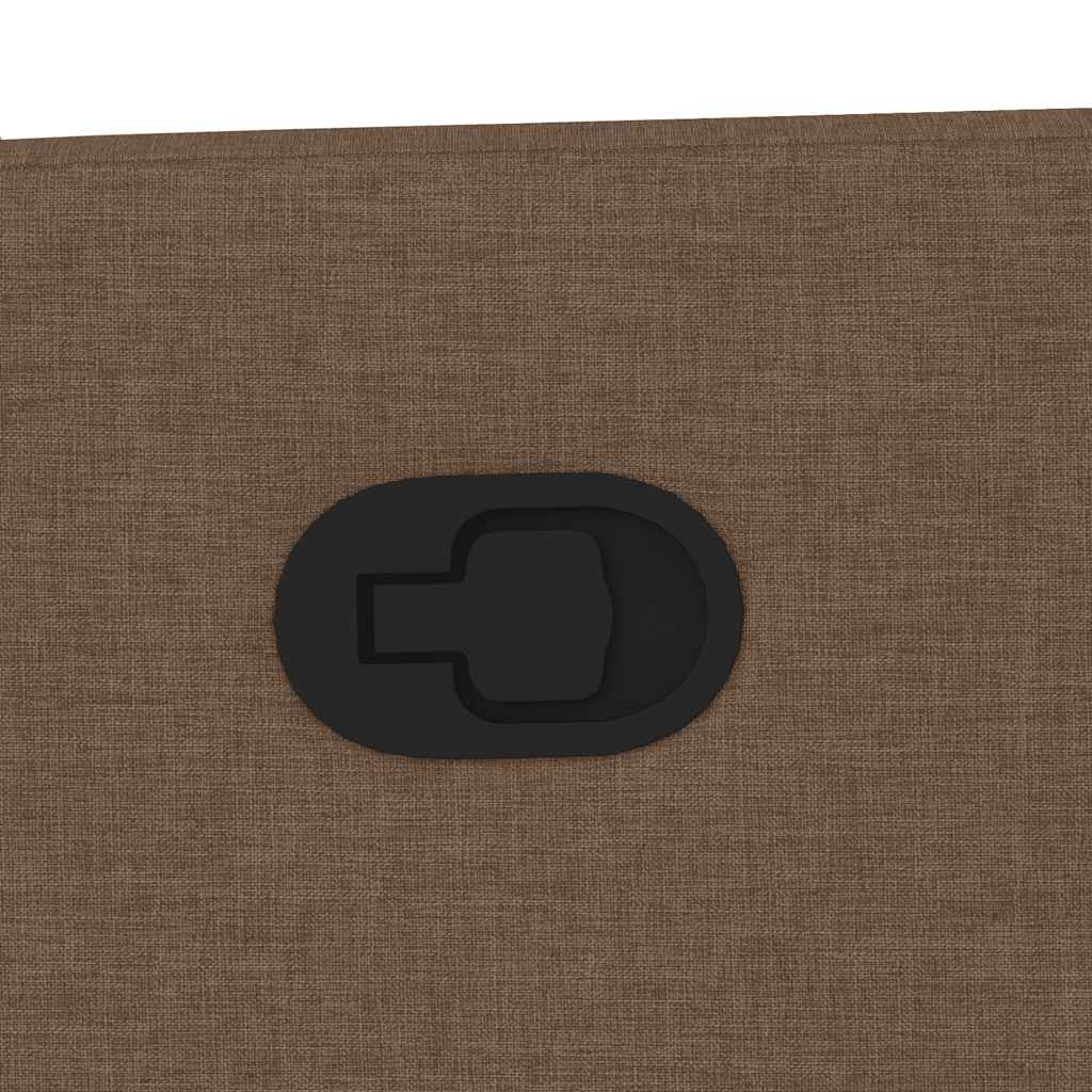 Poltrona reclinável massagens tecido castanho