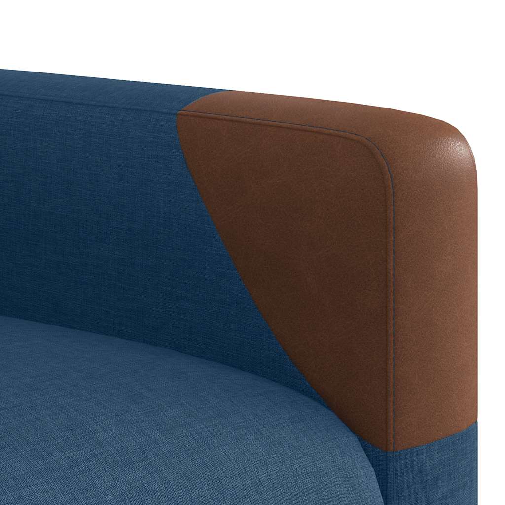 Poltrona reclinável elevatória elétrica tecido azul