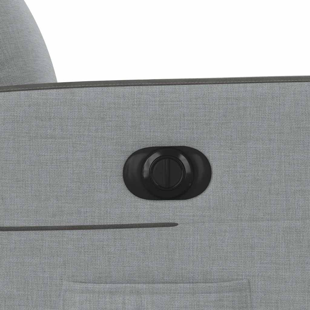 Poltrona reclinável elétrica tecido cinzento-claro