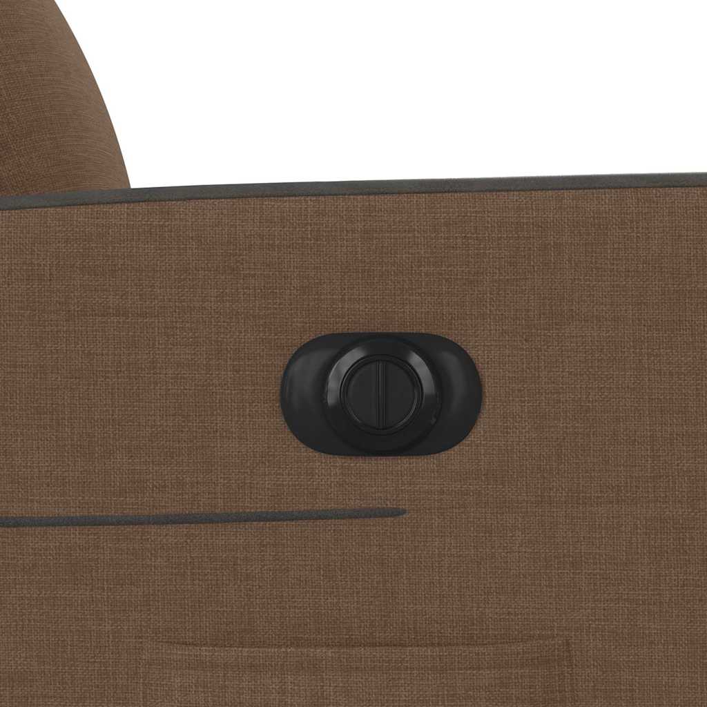 Poltrona elétrica reclinável tecido castanho