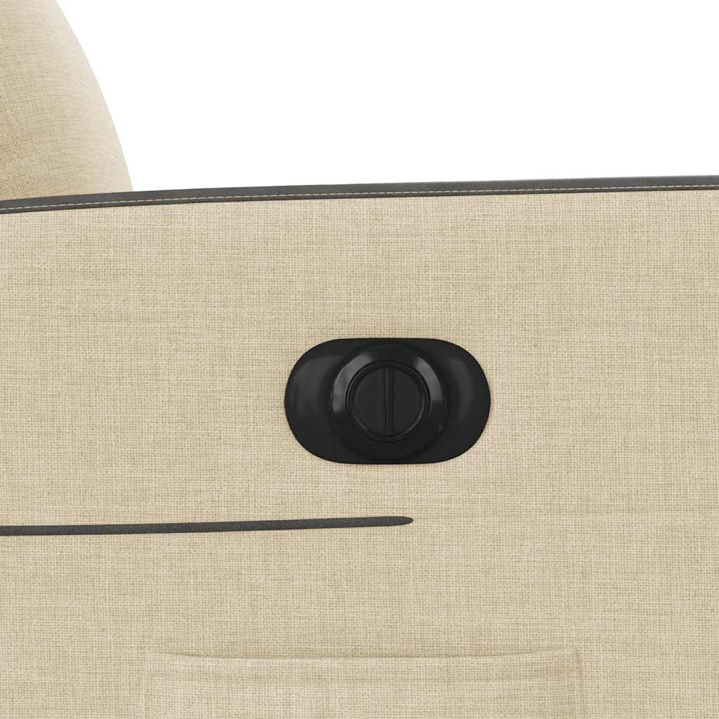 Poltrona reclinável elétrica tecido cor creme