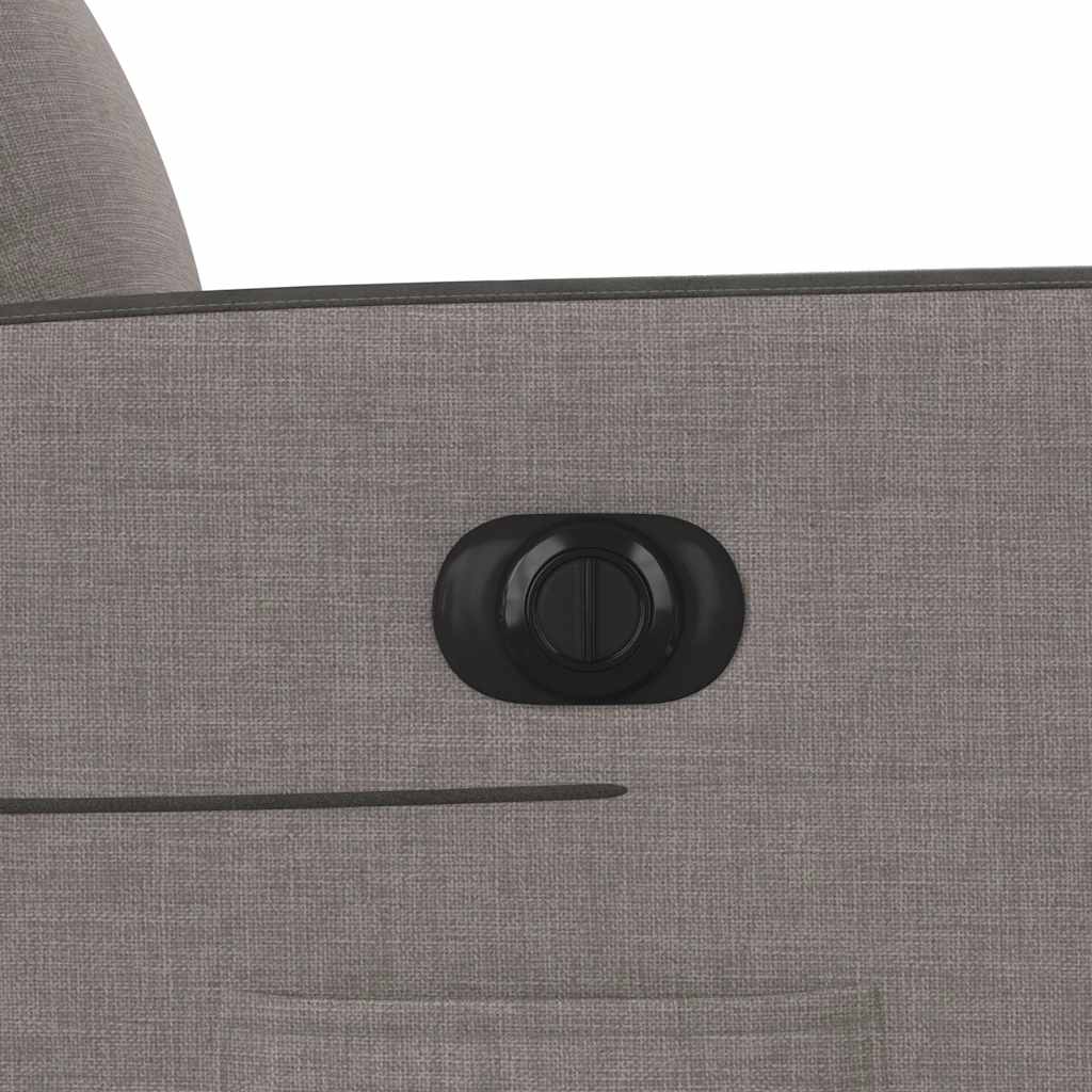 Poltrona elétrica reclinável tecido cinzento-acastanhado