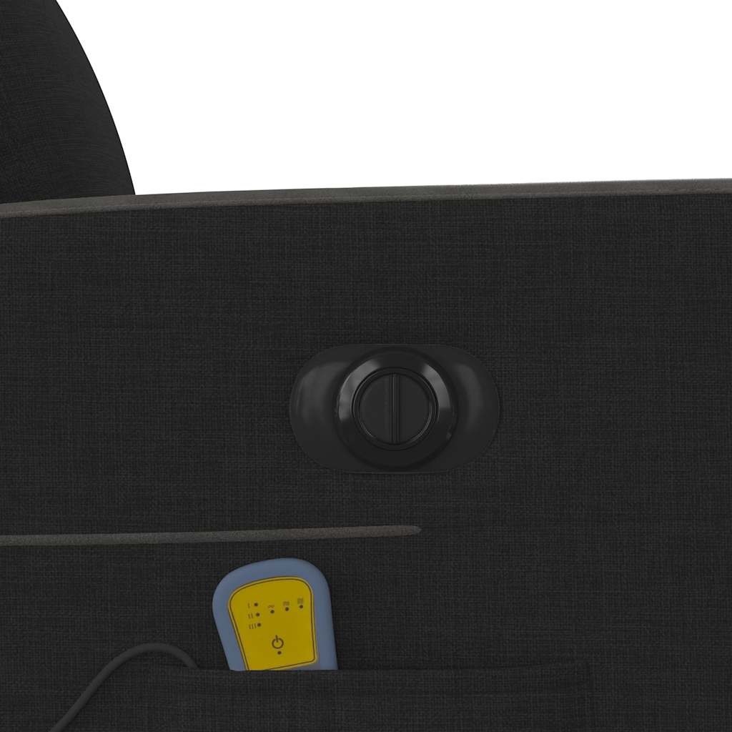 Poltrona reclinável de massagens elétrica tecido preto