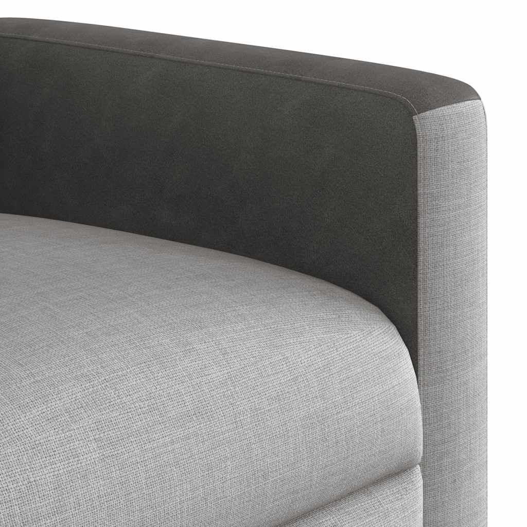 Poltrona elevatória de massagens tecido cinzento-nublado