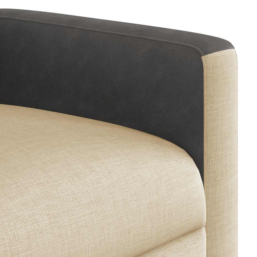 Poltrona elevatória de massagens tecido cor creme