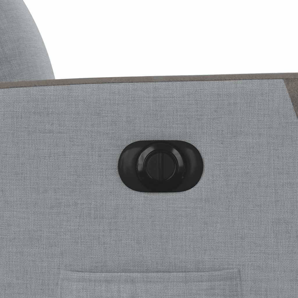 Poltrona reclinável elétrica tecido cinzento-claro