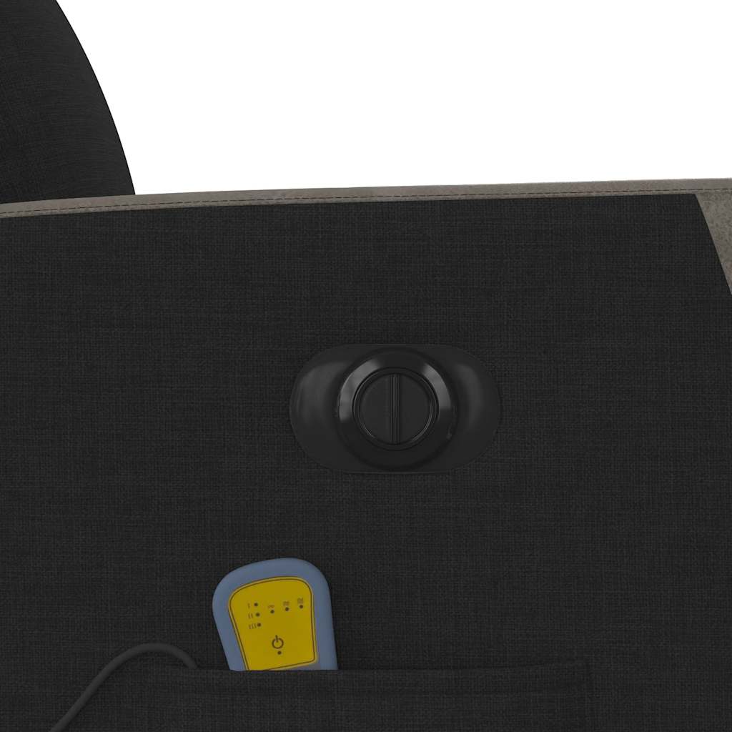 Poltrona reclinável de massagens elétrica tecido preto