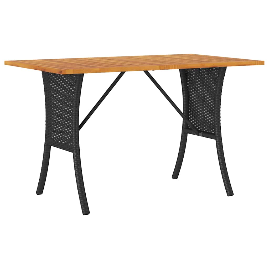 6 pcs conjunto sofás de jardim c/ almofadões vime PE preto