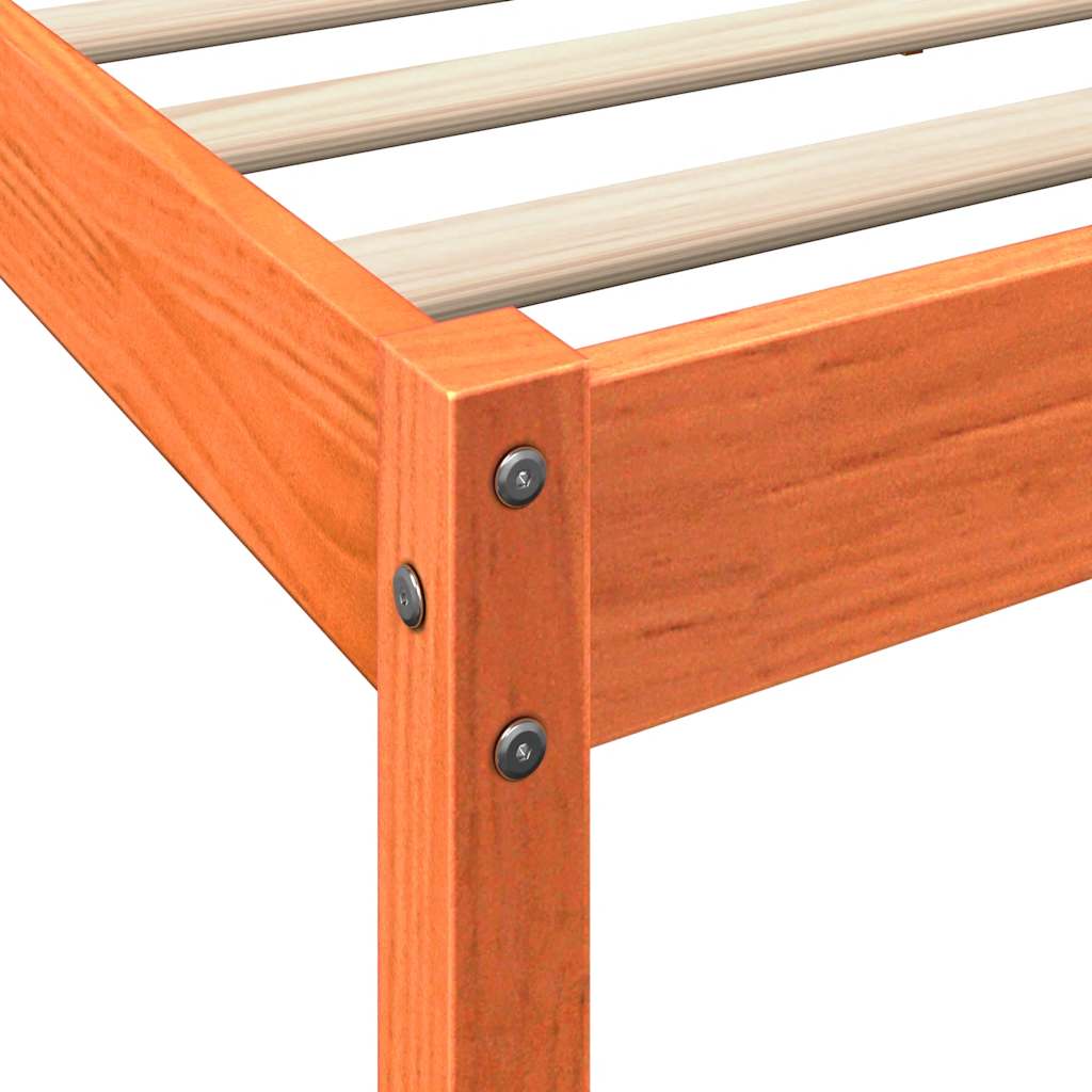 Cama com estante sem colchão 150x200 cm pinho maciço