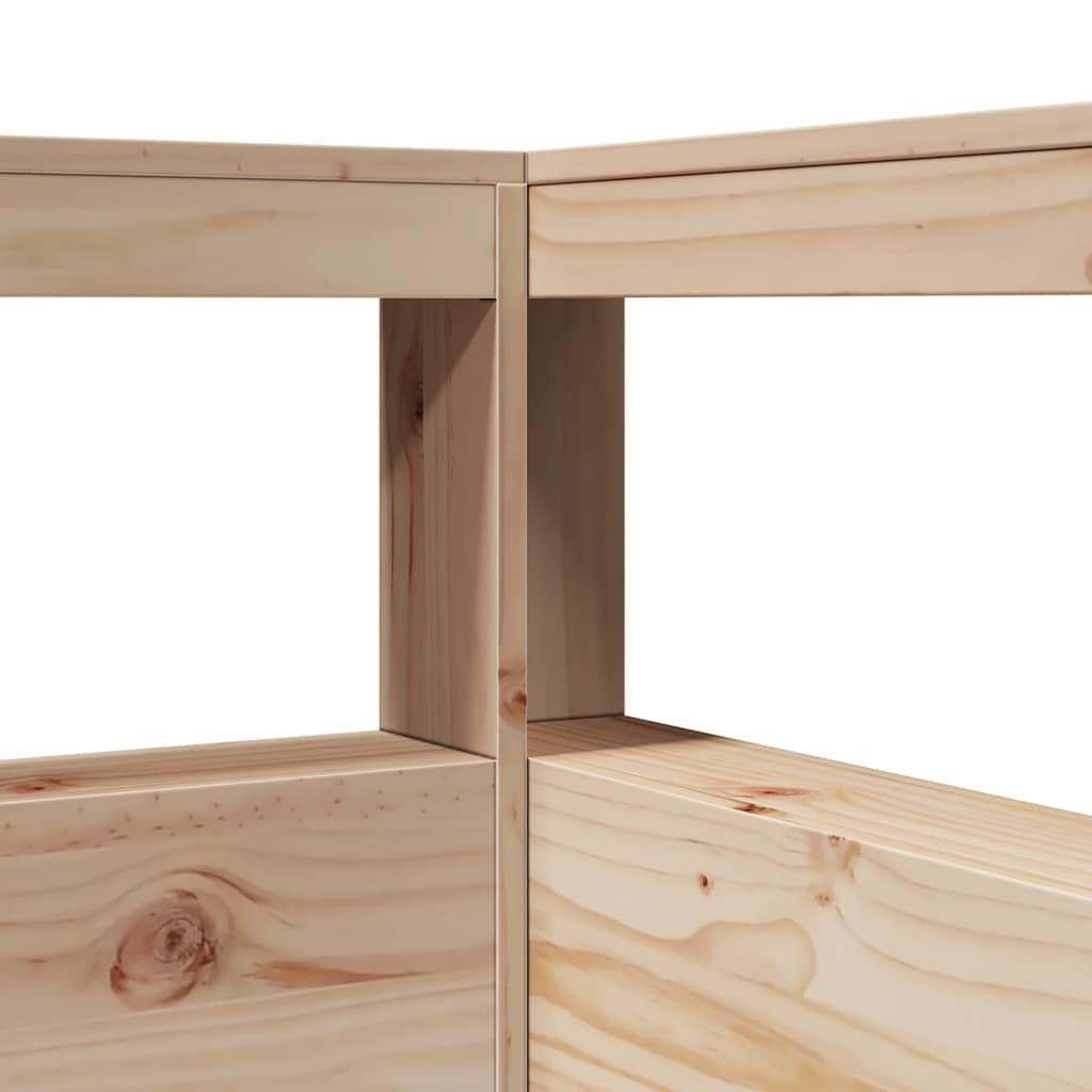 Cama com estante sem colchão 140x190 cm pinho maciço