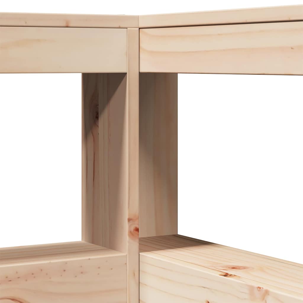 Cama com estante sem colchão 140x190 cm pinho maciço