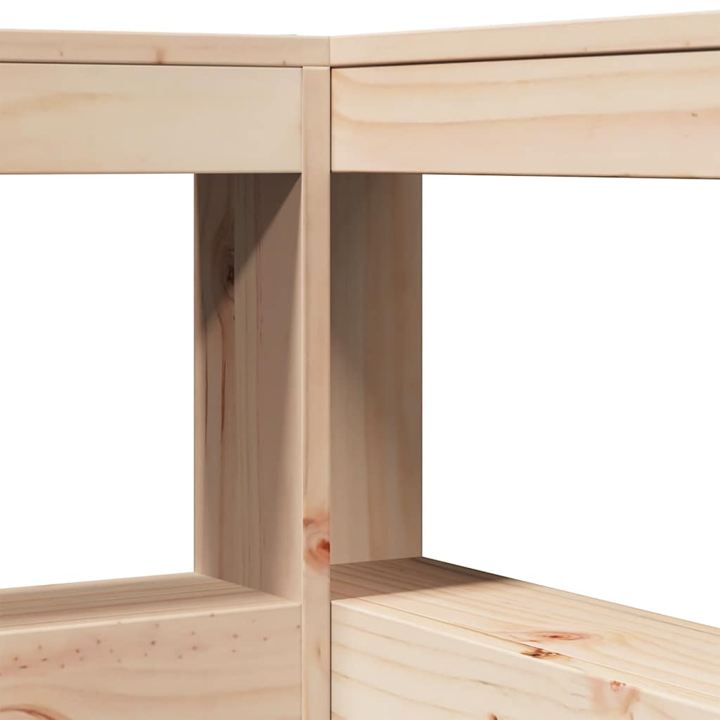 Cama com estante sem colchão 140x190 cm pinho maciço