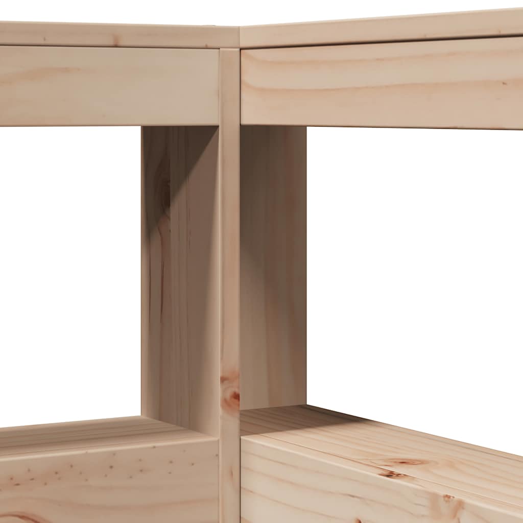 Cama com estante sem colchão 140x190 cm pinho maciço