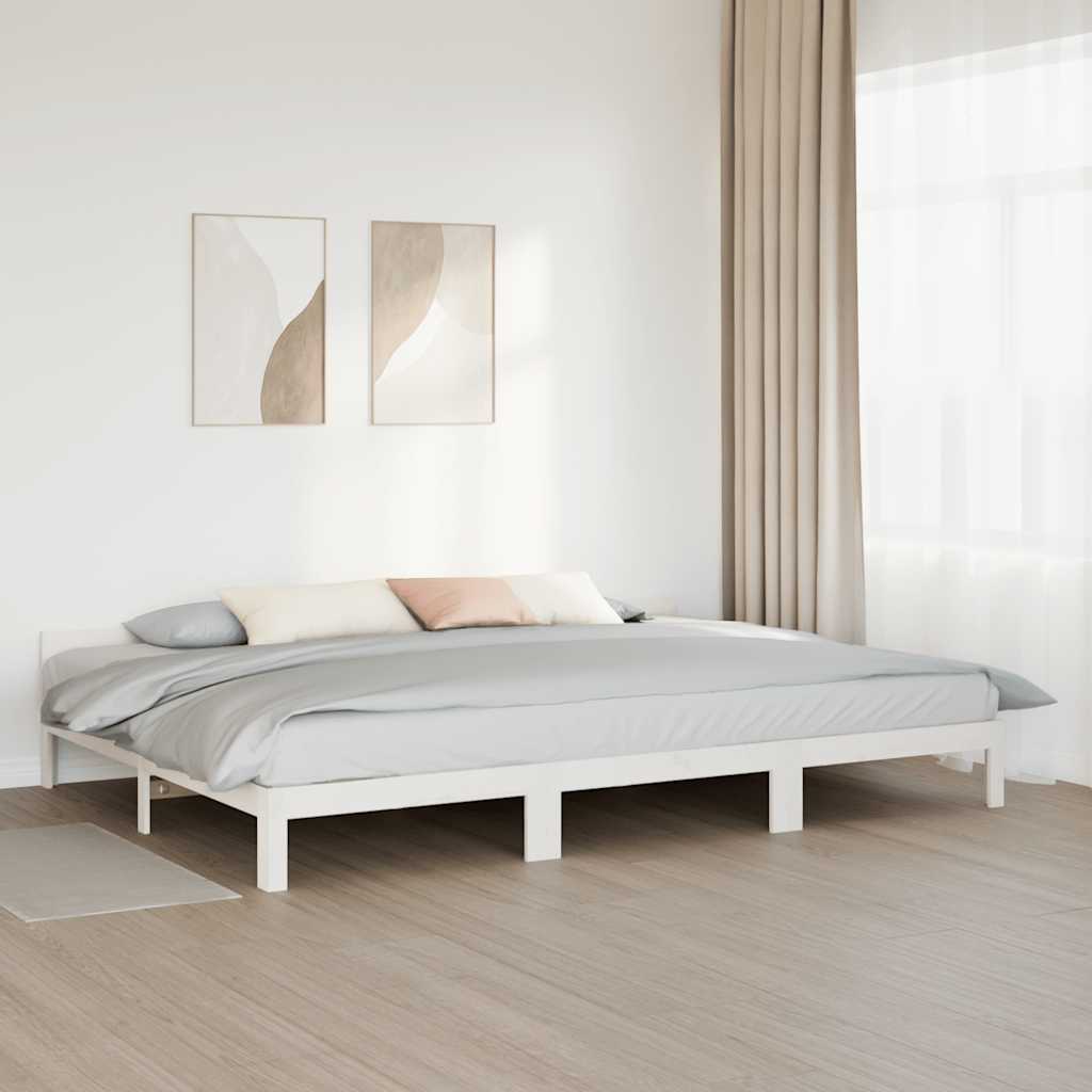 Estrutura de cama familiar sem colchão branco 240x200 cm