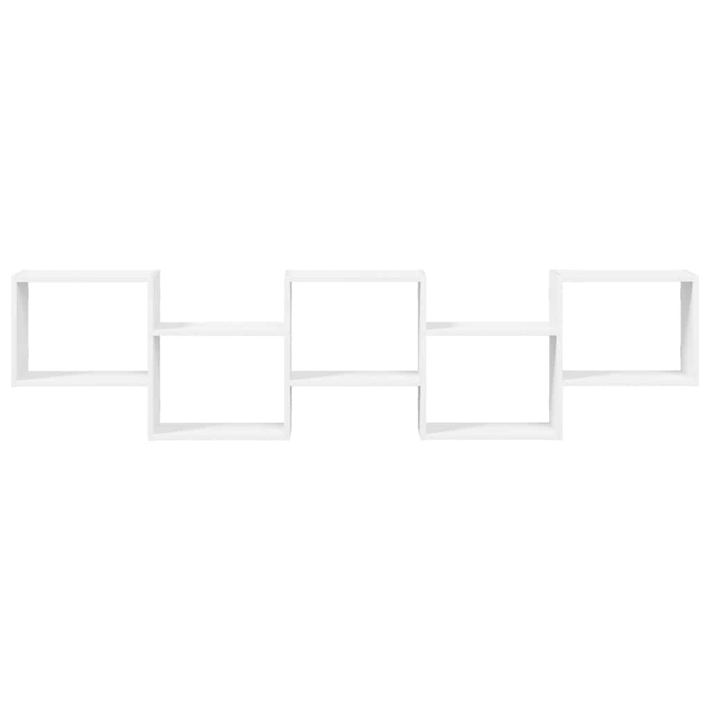 Estante parede cúbica 5 compartimentos derivados madeira branco