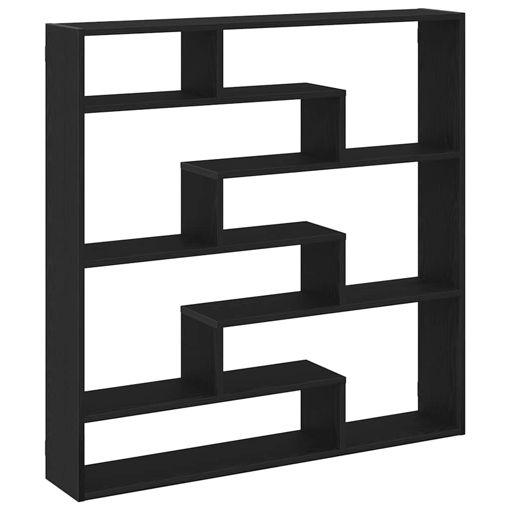 Estante parede cúbica 7 compartimentos derivados madeira preto
