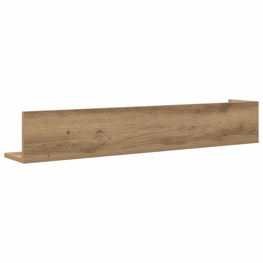 Prateleiras de parede 2pcs derivados madeira carvalho artisiano