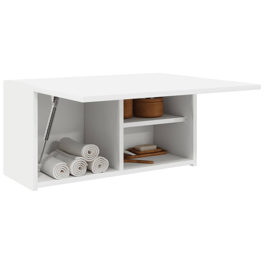 Armário parede p/ casa banho 60x25x30 cm deriv. madeira branco