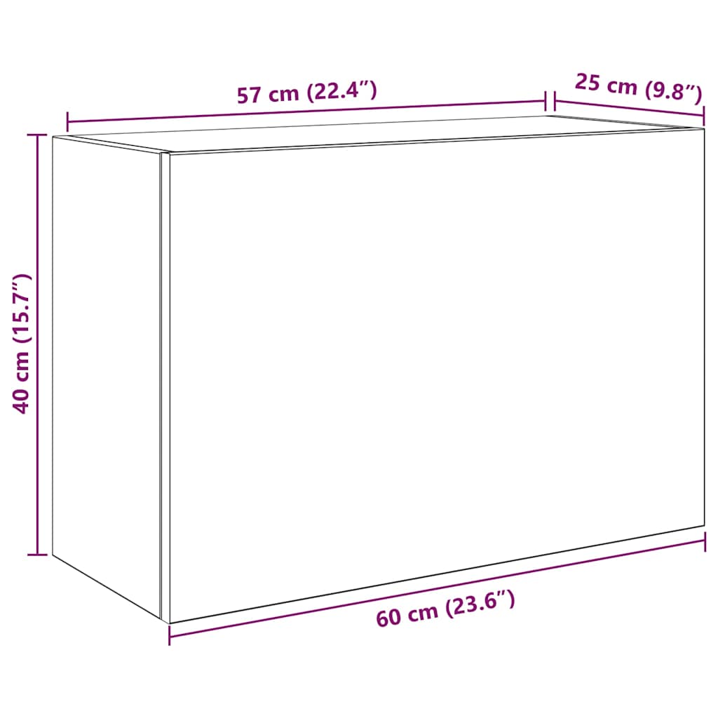 Armário parede p/ casa banho 60x25x40 cm deriv. madeira branco