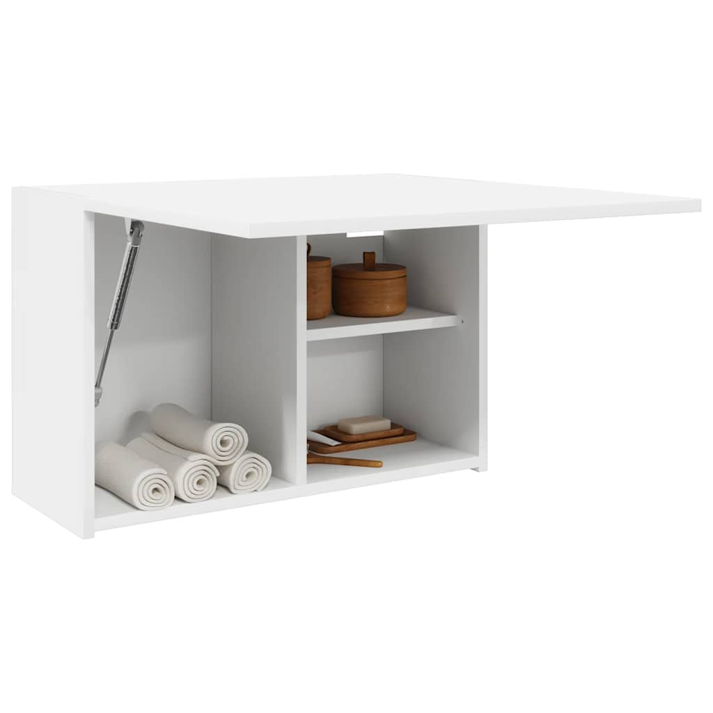 Armário parede p/ casa banho 60x25x40 cm deriv. madeira branco