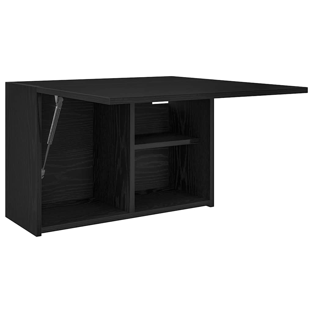 Armário parede p/ casa banho 60x25x40 cm deriv. madeira preto