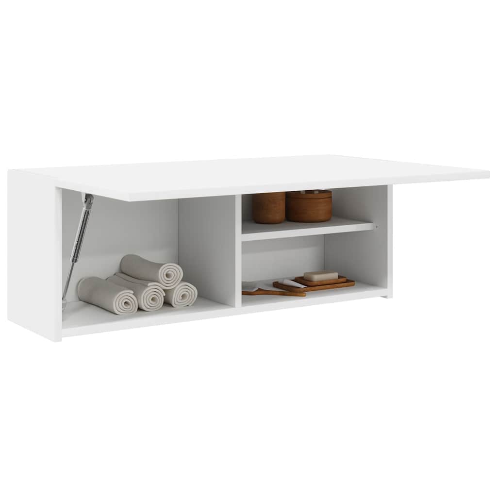 Armário parede p/ casa banho 80x25x30 cm deriv. madeira branco