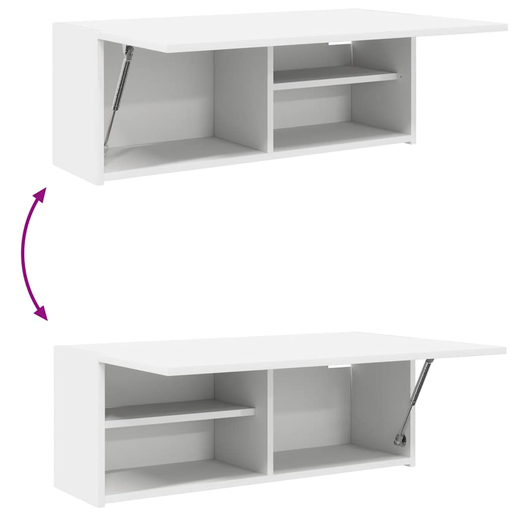 Armário parede p/ casa banho 80x25x30 cm deriv. madeira branco