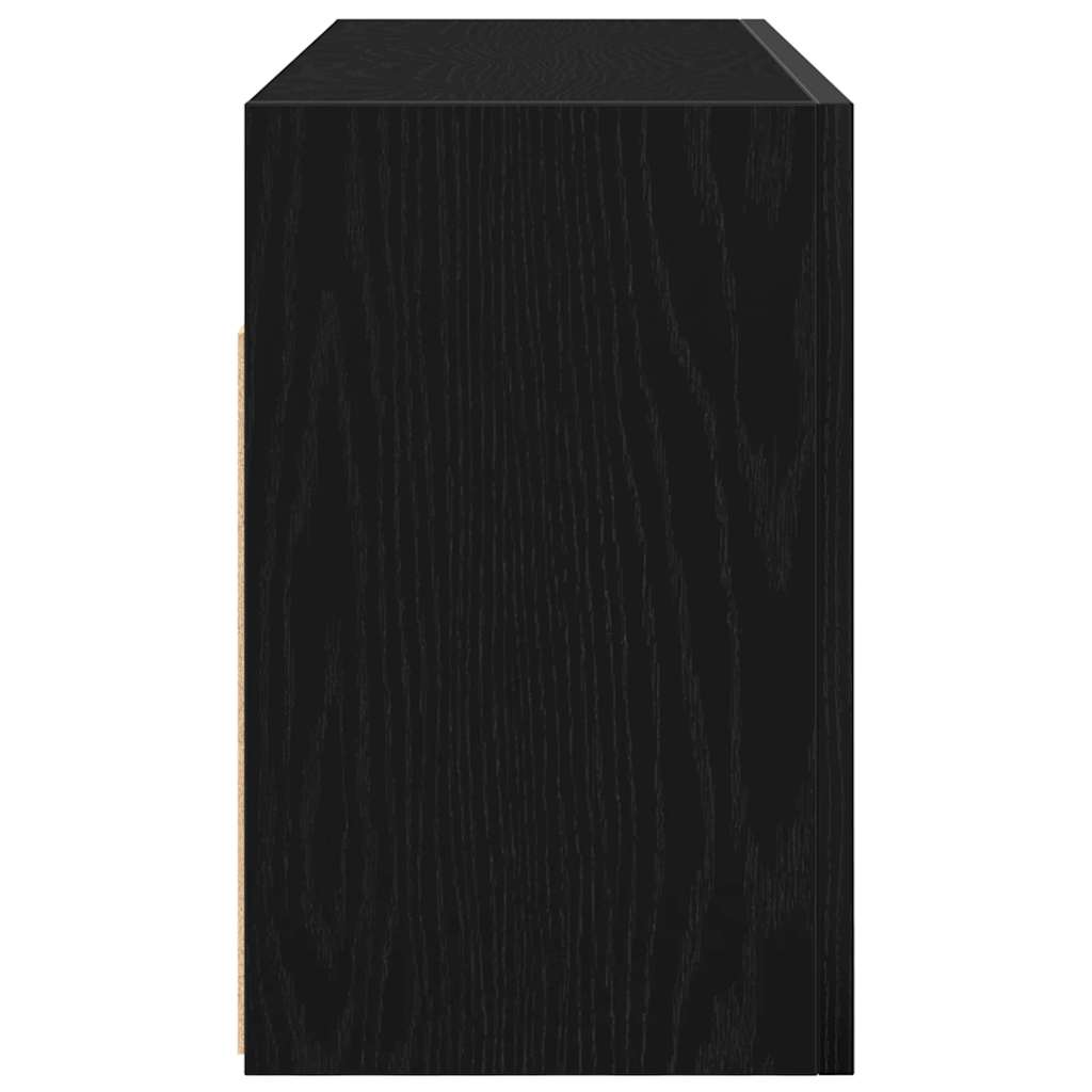 Armário parede p/ casa banho 80x25x40 cm deriv. madeira preto