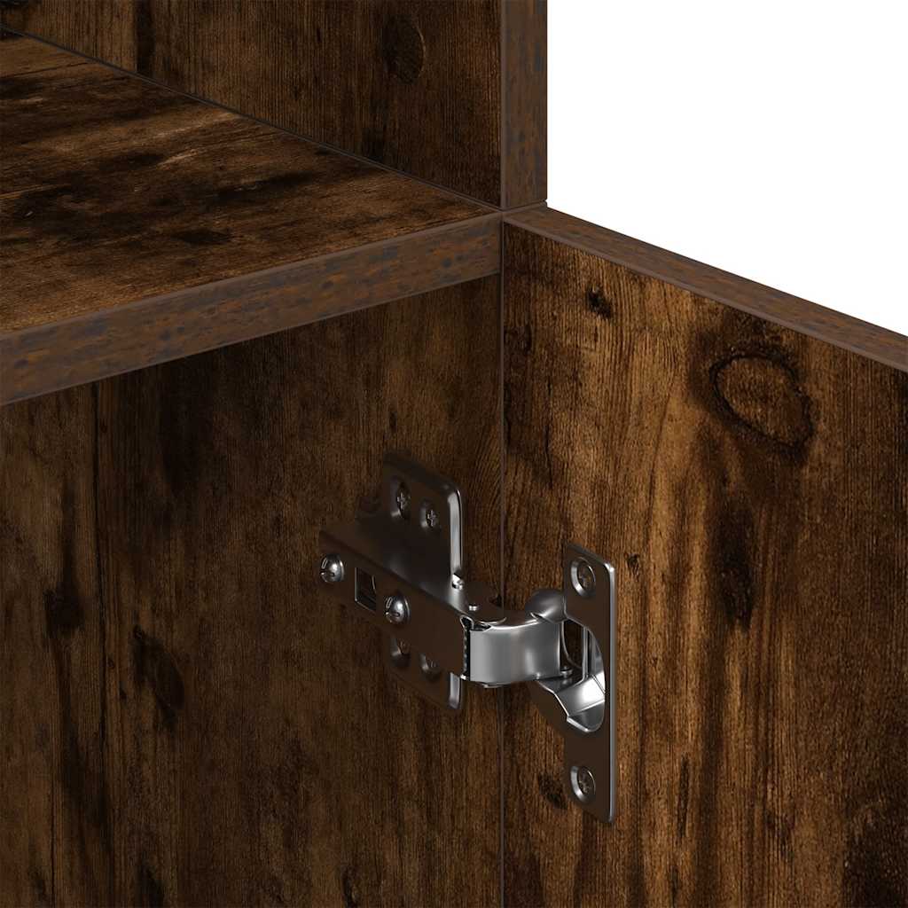 Armário de cozinha 57x41,5x131,5 cm madeira carvalho fumado